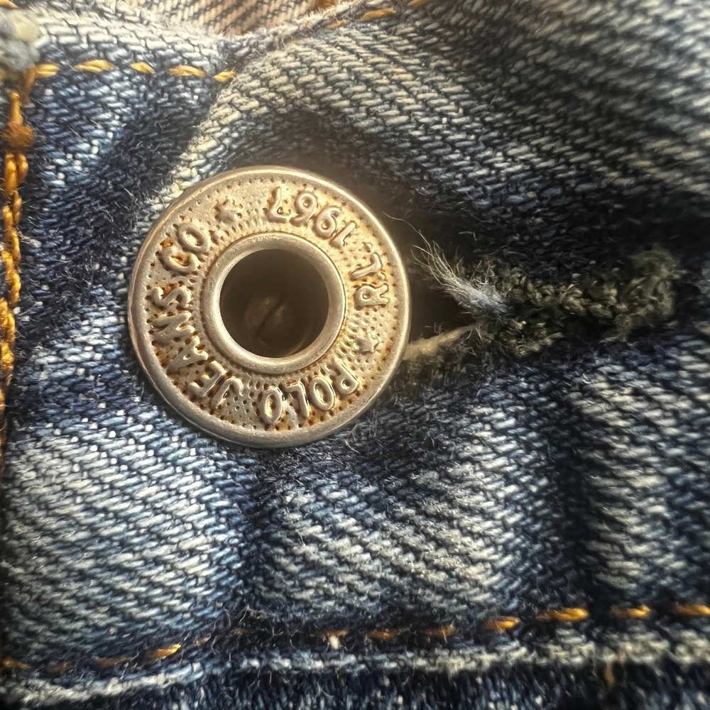 Vintage Polo Jeans Co Ralph Lauren Mens Jeans Blue Denim Tapered Leg Cotton - Picture 4 of 9